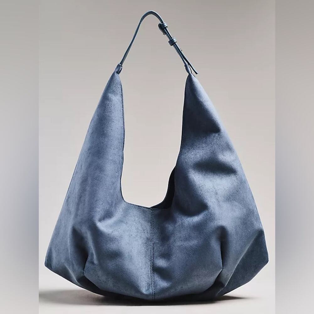 Anthropologie Large Faux-Suede Slouchy Tote